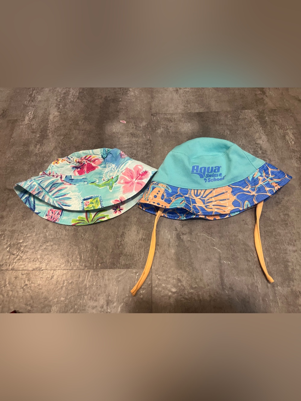 Bundle of 2 Sun Hats (Aqua Swim School and Children’s Place) 9 to 12 Months
